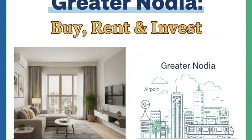 Modern 1 BHK flat for sale in Greater Noida West with balcony view