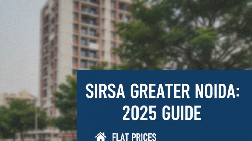 Map of Sirsa Greater Noida showing distance to Delta 1 Metro and Eastern Peripheral Expressway