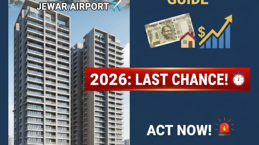 Modern luxury apartment complex in Greater Noida Sector 150 near Jewar Airport for NRI investment 🏢✨